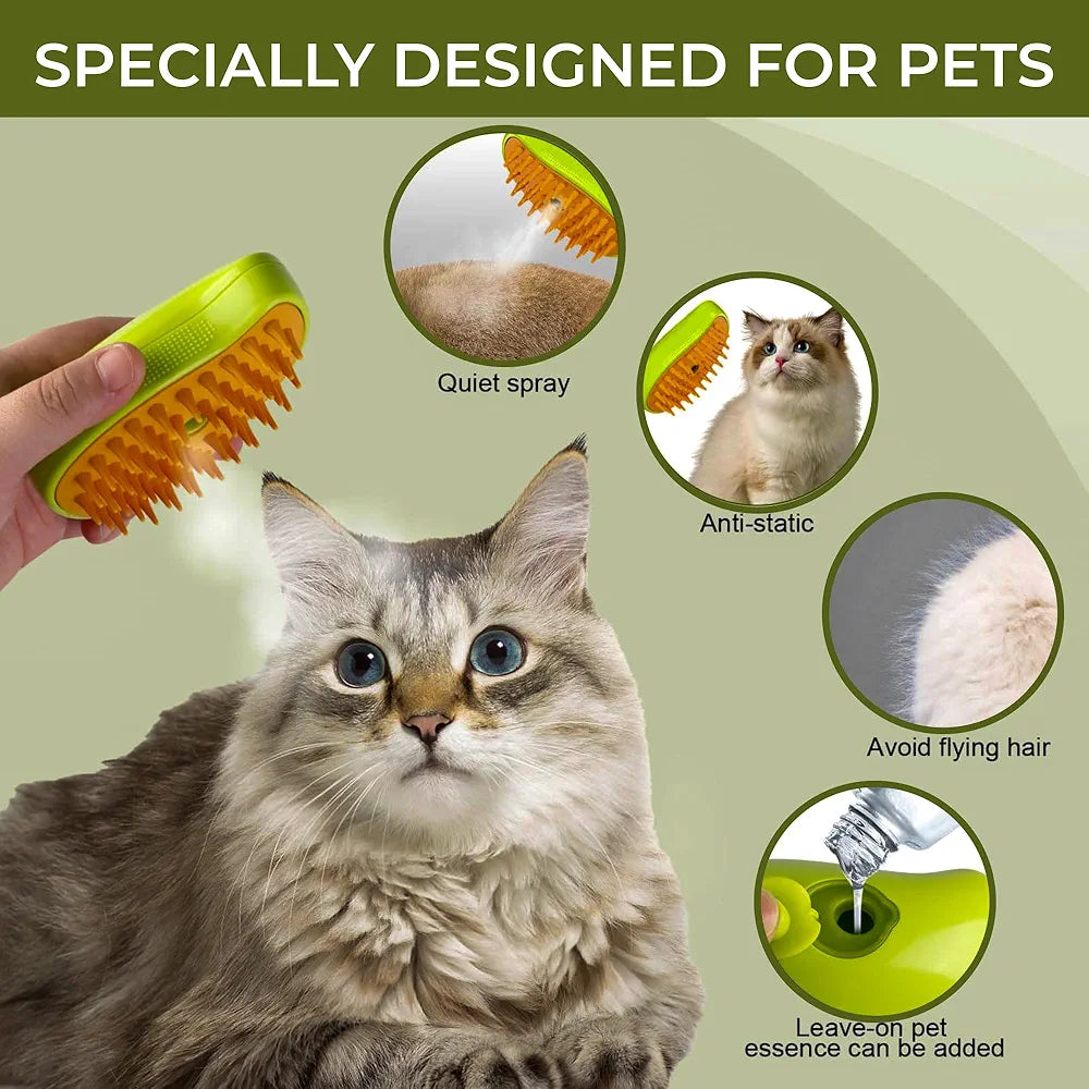 Pet Steam Brush and Hair removal Glow combo